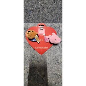 Valentines Kid's‎ Plush Slap Bracelets Bear and Piglet easy wraps around wrist